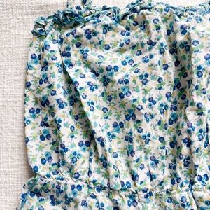 Floral Blue and White Romper Mini Boden